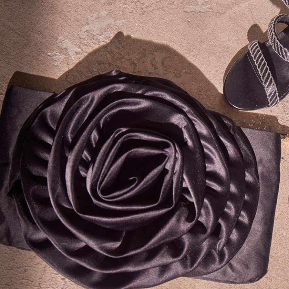 Satin Corsage Clutch